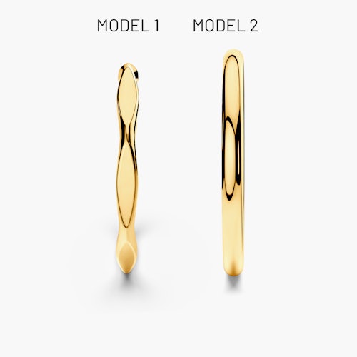 Obrączki partnerskie Sign of Love®: złote, płaska 1,9mm i okrągła 1,7mm